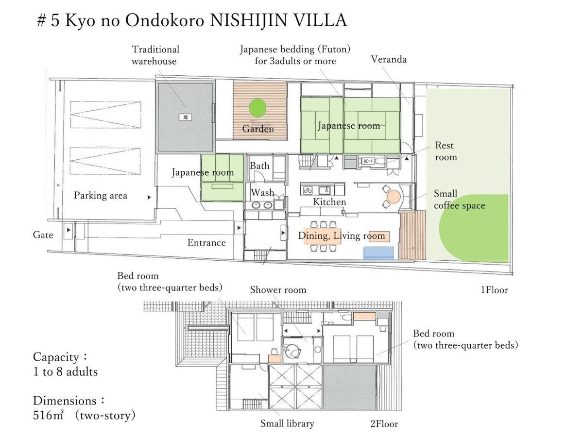 Kyo No Ondokoro Nishijin Villa #5 Кіото Екстер'єр фото